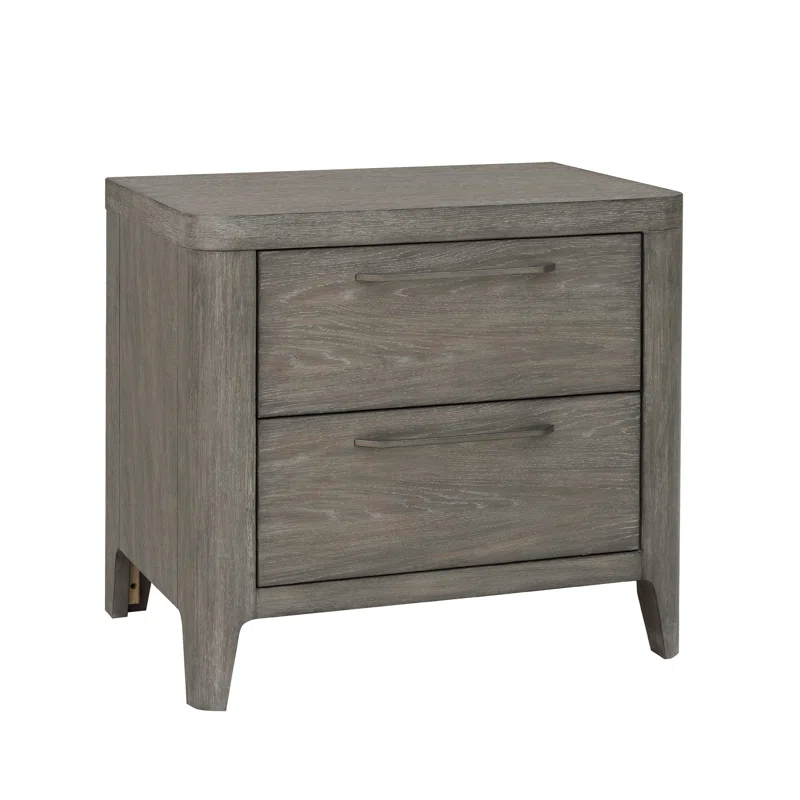Scott Living Griffith Two Drawer Solid Wood Nightstand