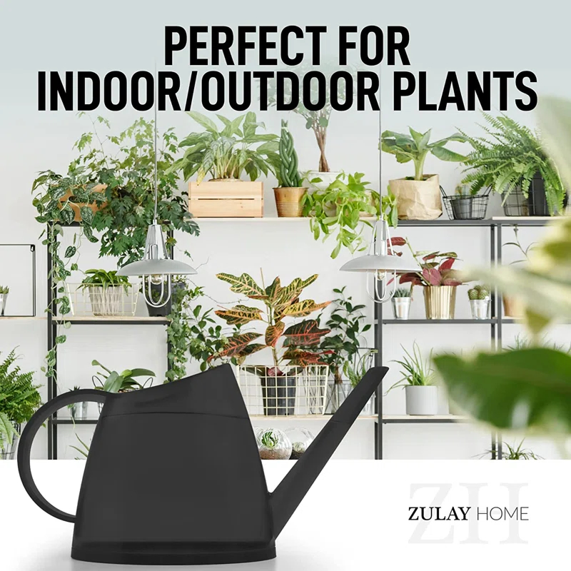 Zulay Kitchen Zulay Home Watering Can for Indoor Plants, Translucent Small Watering Cans, Long Spout Water Can for Outdoor, 1/3 Gallon 1.4L 47oz