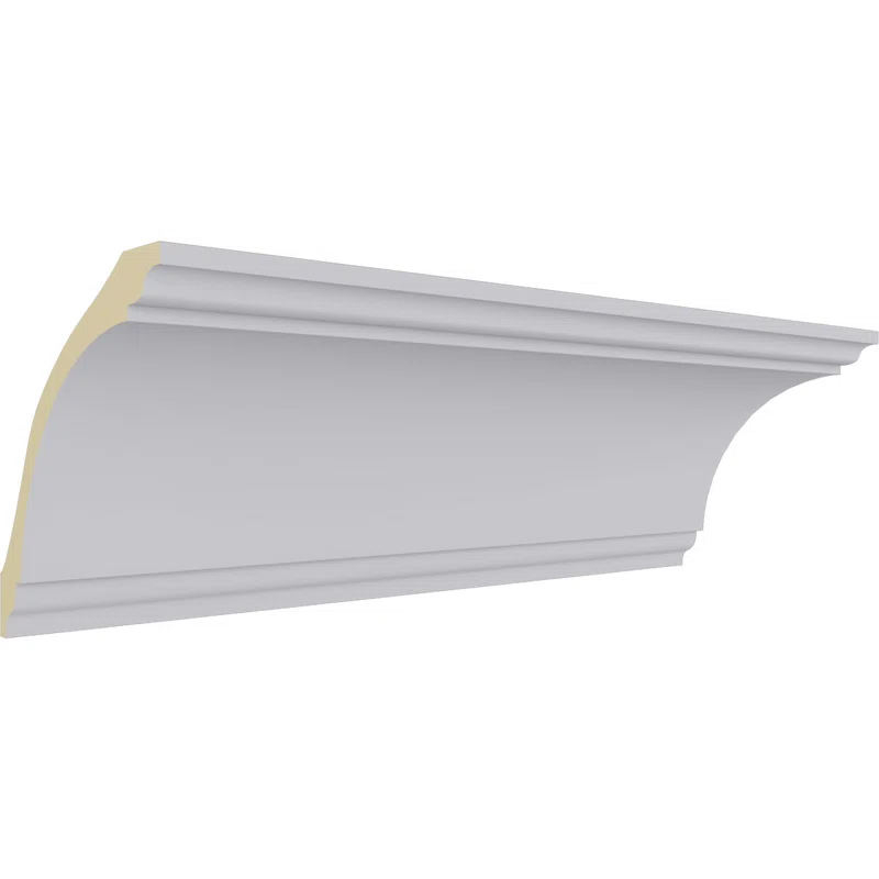 Ekena Millwork SAMPLE - Endurathane Dublin Crown Moulding, 8 3/4"H x 8 3/4"P x 12 3/8"F x 12"L, Factory Primed