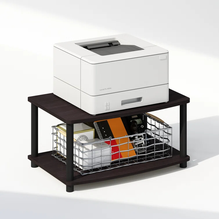 Furinno Turn-N-Tube Multipurpose Printer Stand Display & Storage Shelf, Dark Walnut & Reviews | Wayfair