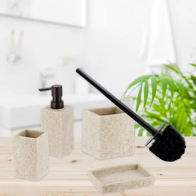 Evideco Bathroom Accessory Set (Set of 4)