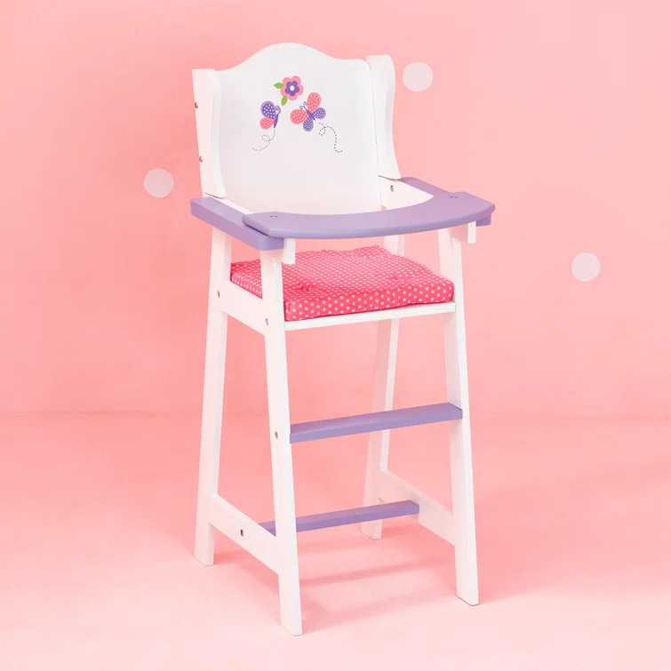 Teamson Kids Olivia's Little World Wooden Baby Doll High Chair