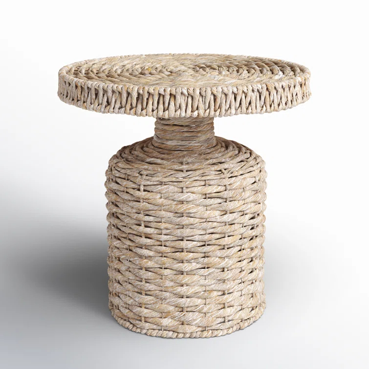 Rosecliff Heights Hand-Woven Water Hyacinth Table