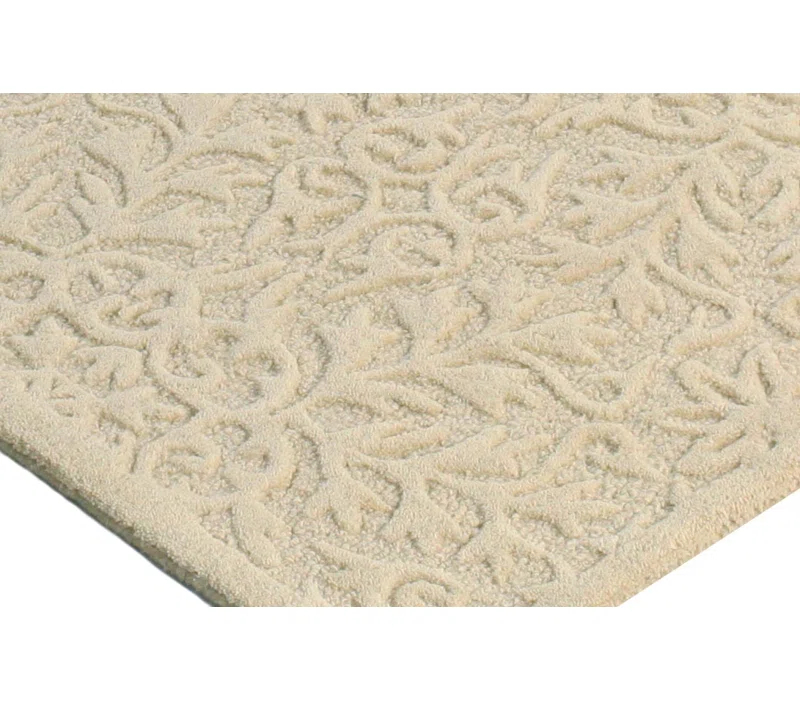 Darya Home Houston Collection Transitional Floral Area Rug Ivory
