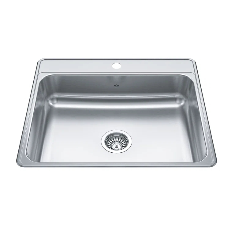 Kindred Creemore 25'' L Drop-In Single Bowl Stainless Steel Kitchen Sink CSLA2522-7-1N