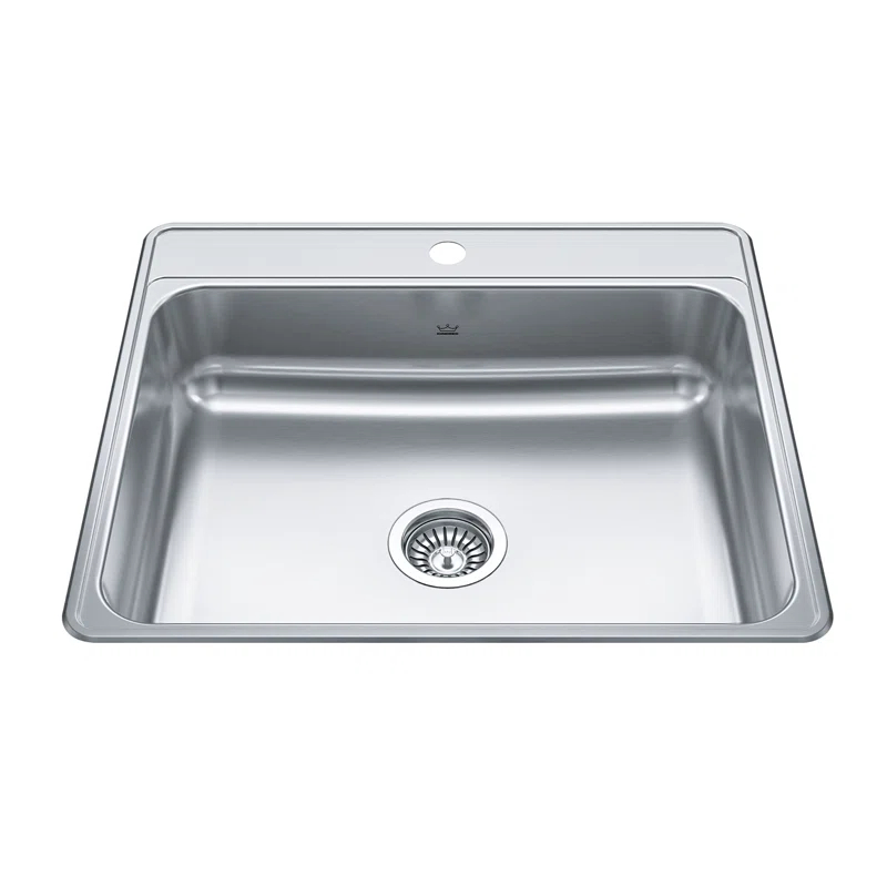 Kindred Creemore 25'' L Drop-In Single Bowl Stainless Steel Kitchen Sink CSLA2522-7-1N