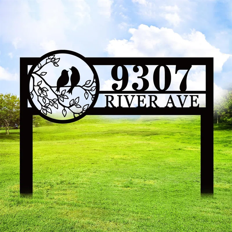 COBEKY Personalized Home Street Number Gate Fence Or Front Door Plaque | Realtor Closing Gift