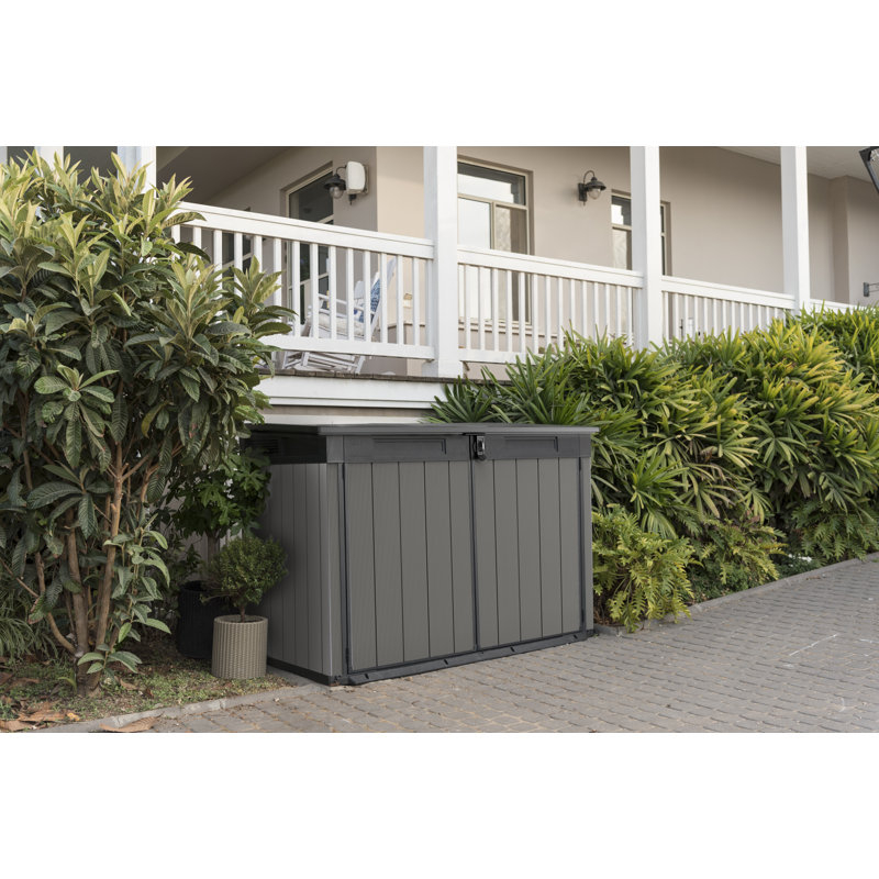 Keter Keter Premier Jumbo 6.2x4.3 ft. Horizontal Durable Resin Outdoor Storage Shed With Floor and Double Doors for Garden Patio Furniture and Tools