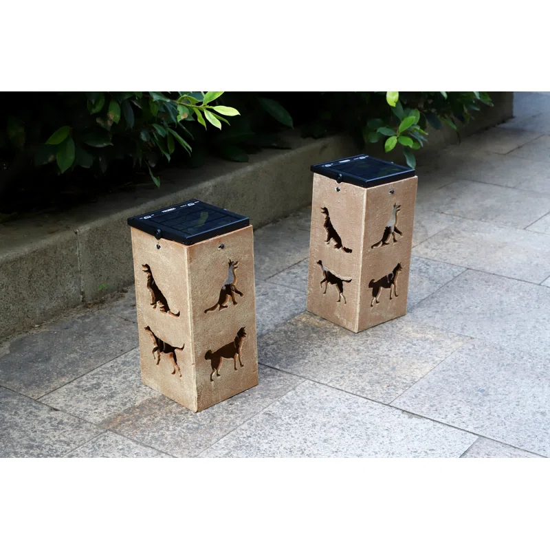 Techko Solar Themed Silhouette Indoor/Outdoor Garden Décor Lantern