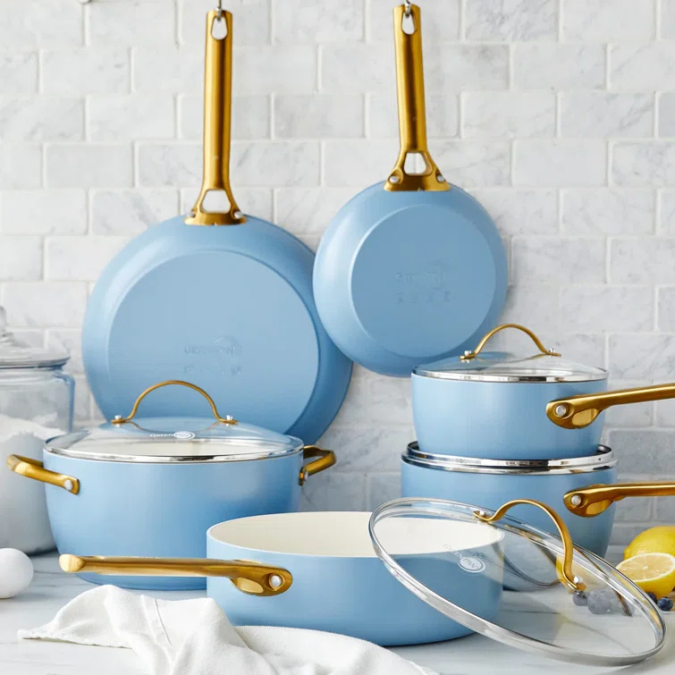 GreenPan Reserve Hard Anodized Healthy Ceramic Nonstick 10 Piece Cookware Set