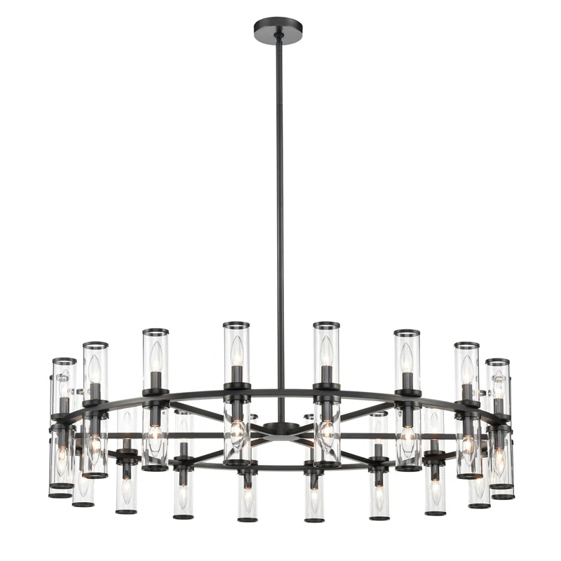 Alora Lighting Revolve 36 - Light Dimmable Wagon Wheel Chandelier