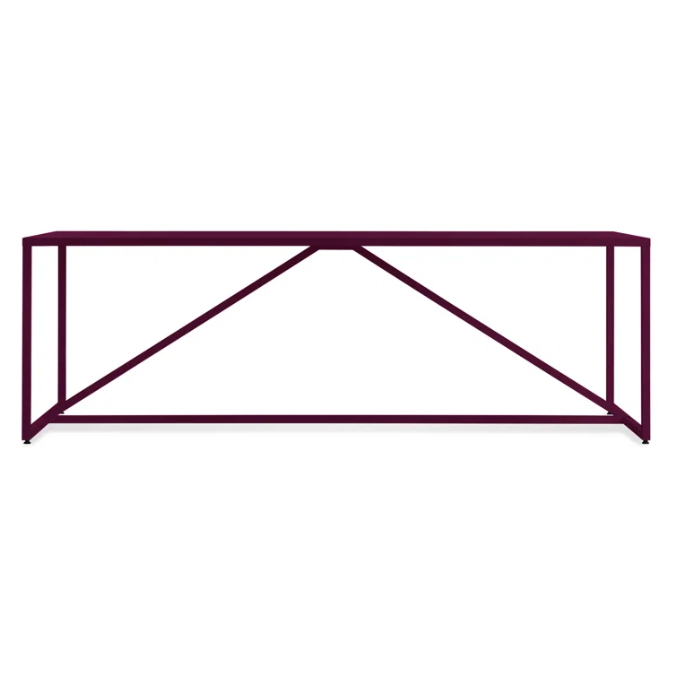 Blu Dot Strut Walnut Metal Base Dining Table