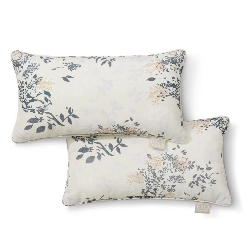 Martha Stewart MARTHA STEWART Charming Foliage Indoor Outdoor Pillow 2-Pack Set, 18" (Set of 2)