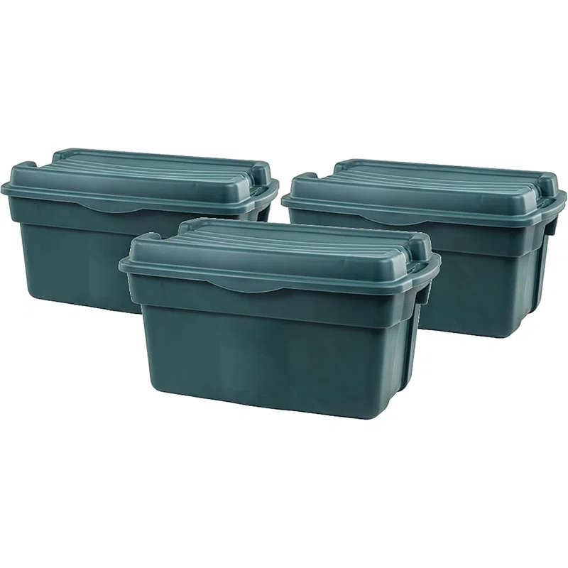 Rubbermaid Rubbermaid Ecosense High-Top Storage Containers, 37 Gal, 3 Pack, Recycled Materials