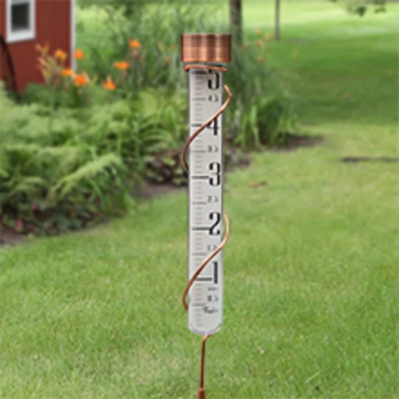 Taylor Taylor Heritage Collection Glass Rain Gauge, 5 Inch Capacity, Bronze