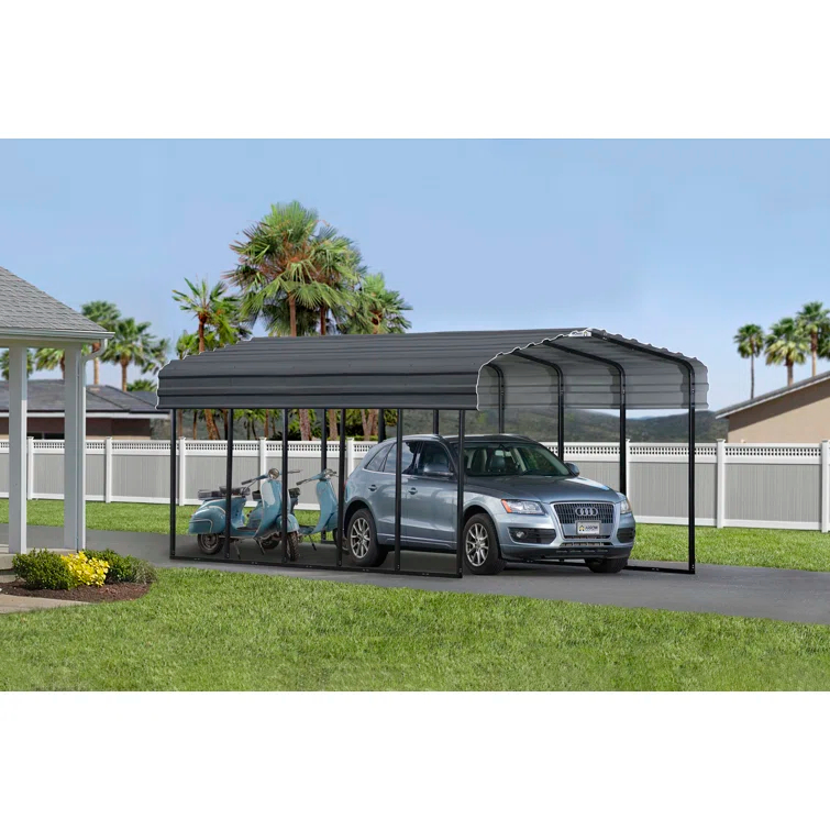 Arrow Arrow Galvanized Steel Carport, 12x24x9