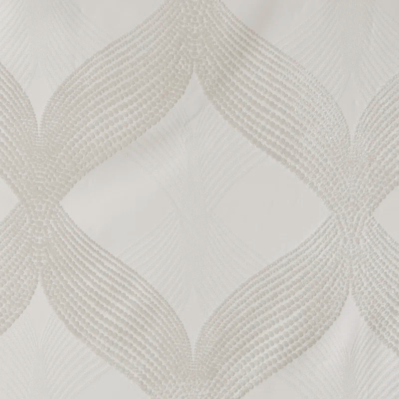 Madison Park Bentley Ogee Knitted Jacquard Geometric Total Blackout Single Curtain Panel