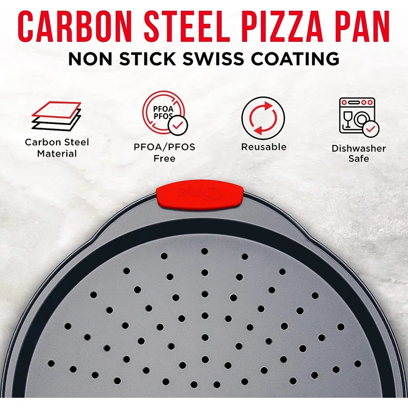 Lifemaster Lifemaster Non-Stick Steel Pizza Pan