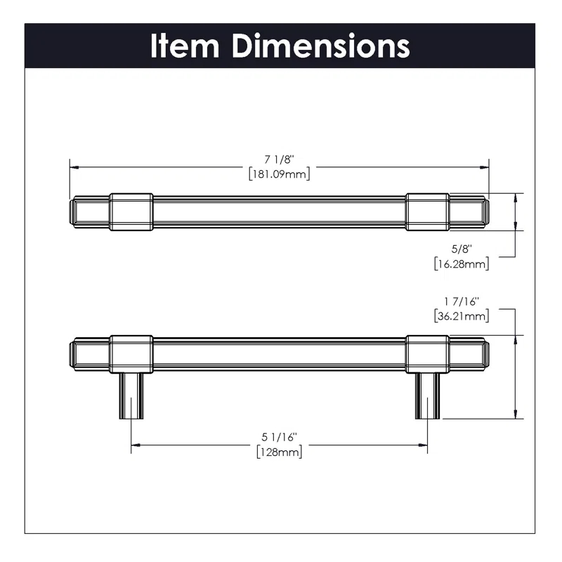Belwith Keeler Monroe 5 1/16" Center to Center Bar Pull