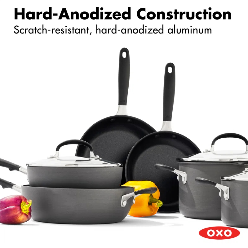 OXO OXO 10 Piece Anodized Aluminum Cookware Set