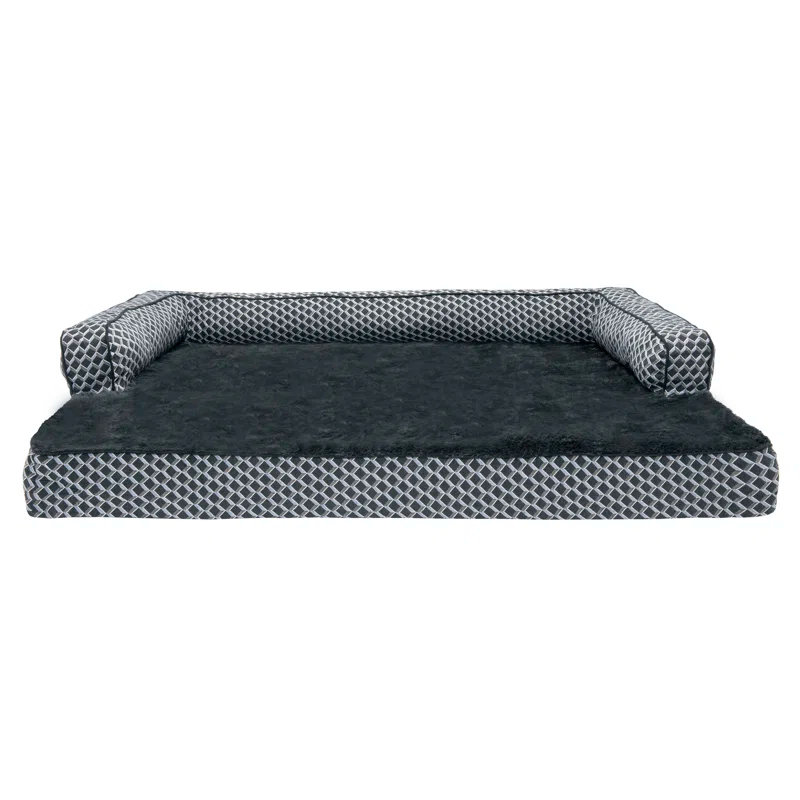 FurHaven Plush & Diamond Décor Comfy Couch Pet Bed