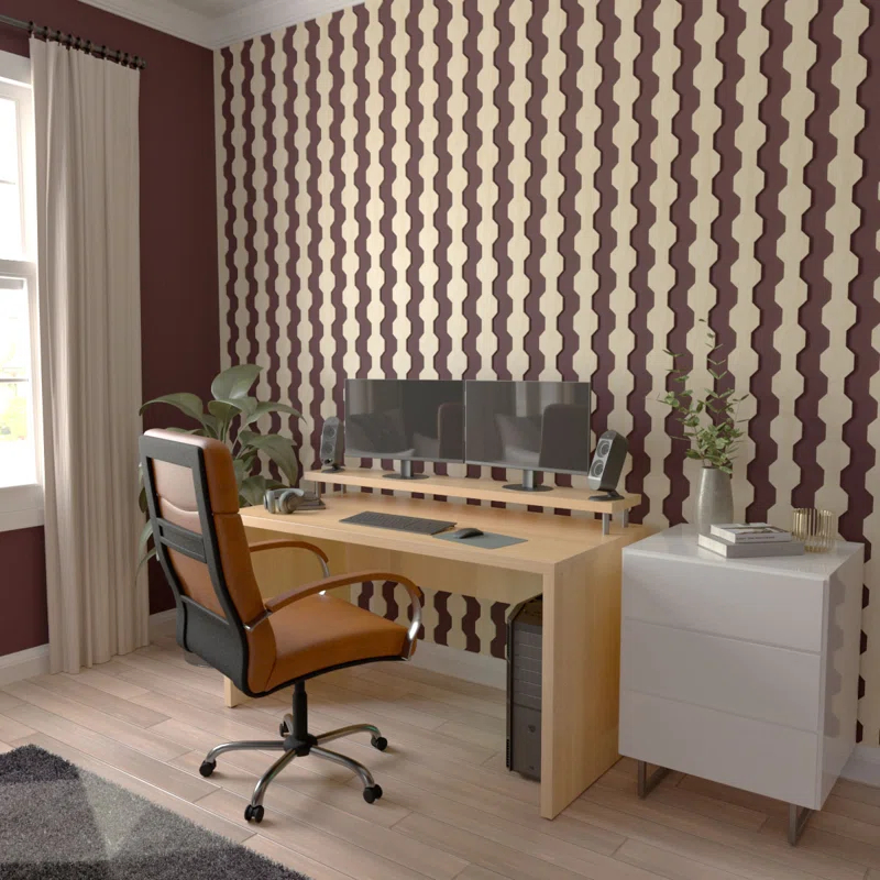 Ekena Millwork Pontiac Adjustable Wood Decorative Slat Wall Panel Kit