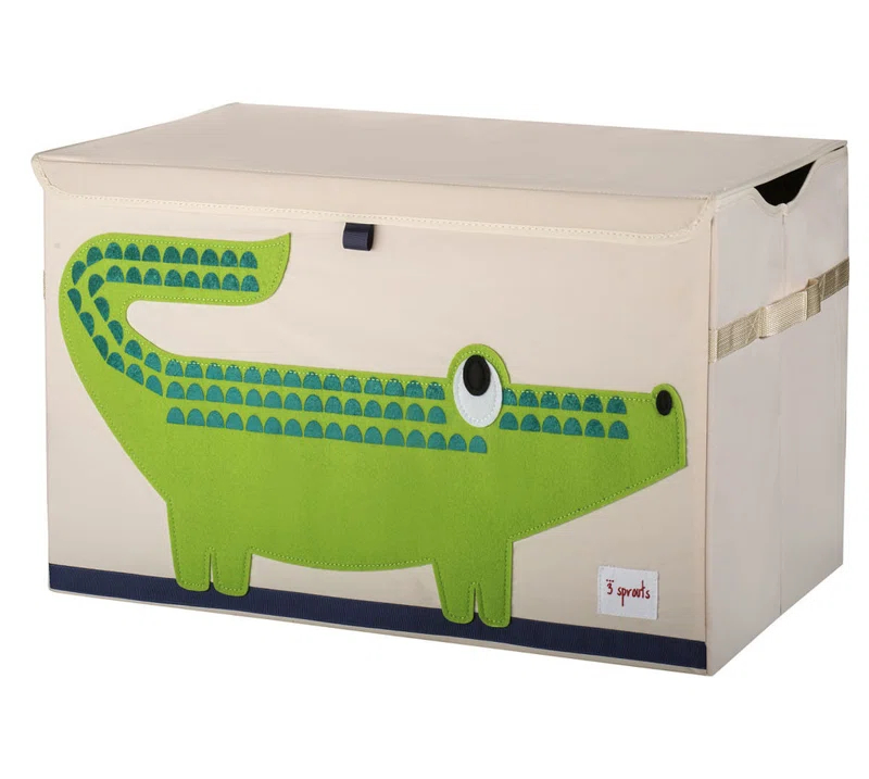 3 Sprouts 3 Sprouts  - Toy Chest Storage Box for Kids Playroom, Crocodile