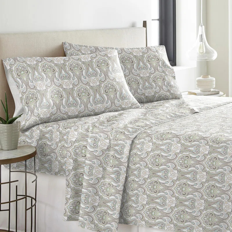 Pointehaven Flannel Paisley Sheet Set