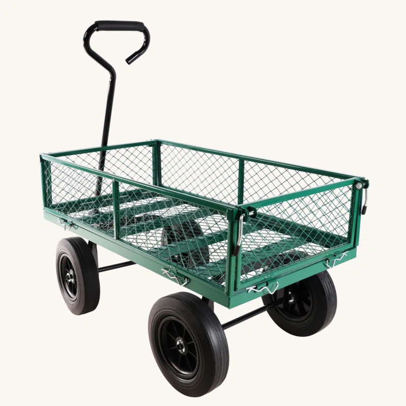 Tech Cube (Solid Wheels Wagon Cart) Solid Wheels Tools Cart Wagon Cart Garden Cart Trucks  Make It Easier To Transport Firewood