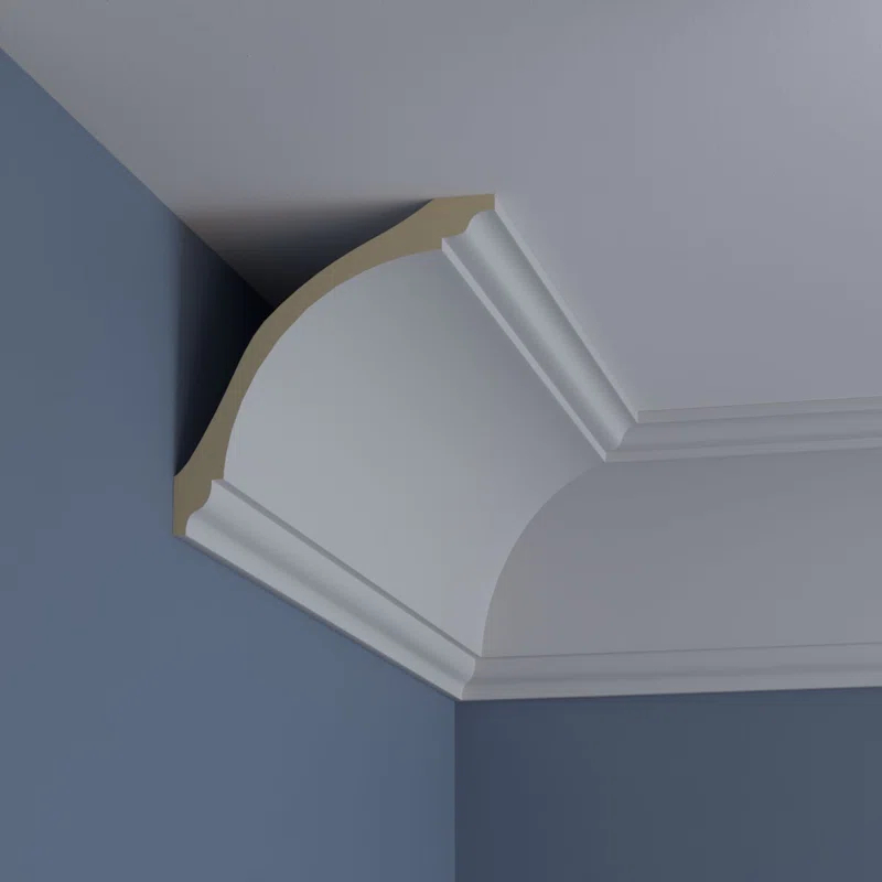Ekena Millwork SAMPLE - Endurathane Dublin Crown Moulding, 8 3/4"H x 8 3/4"P x 12 3/8"F x 12"L, Factory Primed