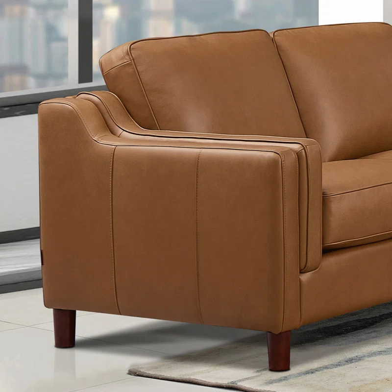 HYDELINE Bella 3 - Piece Leather Sectional