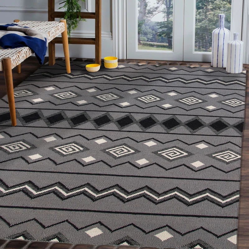 Union Rustic Oneil Performance Wool Moroccan Indoor Rug