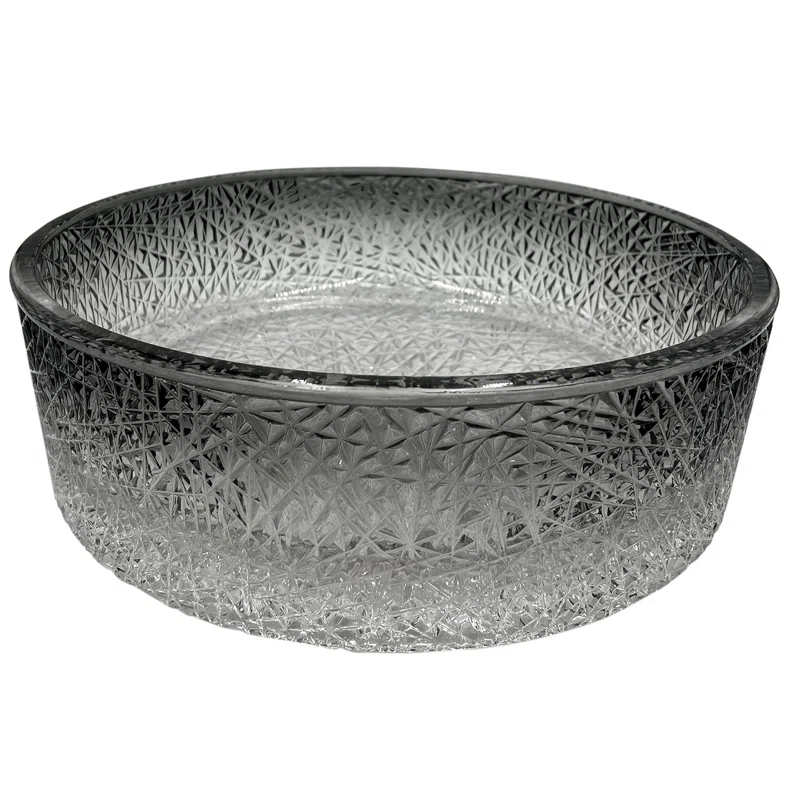 CastelloUSA CB-VC-16-BGRSP-16 Stadium 16" Glass Circular Bathroom Vessel Sink - Timeless Collection