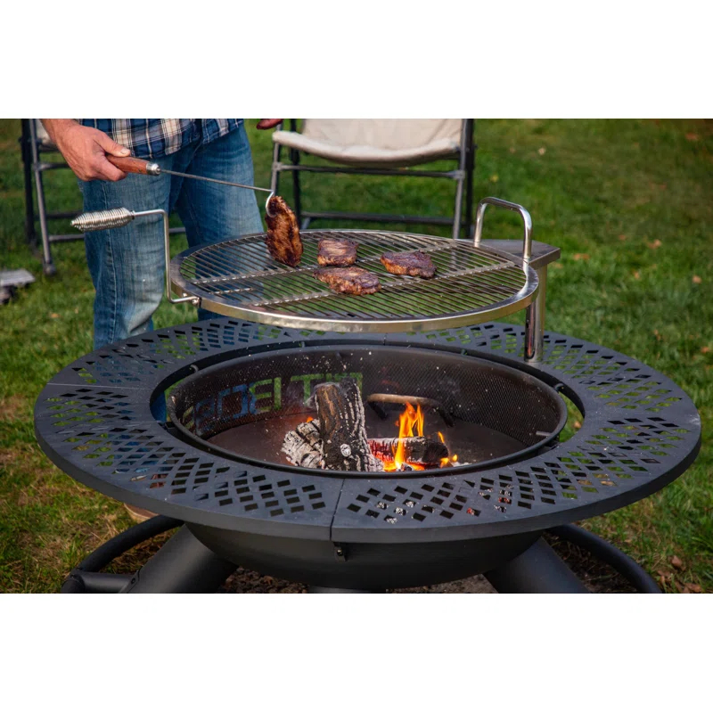 Pit Boss 34.4'' H x 45.3'' W Wood Burning Outdoor Fire Pit