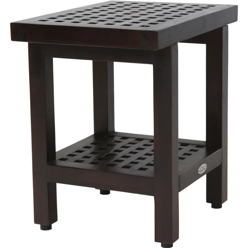 Aqua Teak Grate 18'' W Teak Shower Bench
