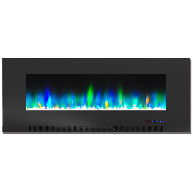 Cambridge Cambridge Wall Mount Electric Fireplace Heater with Remote Control for Indoor Use in Living Room, Bedroom, Home Office