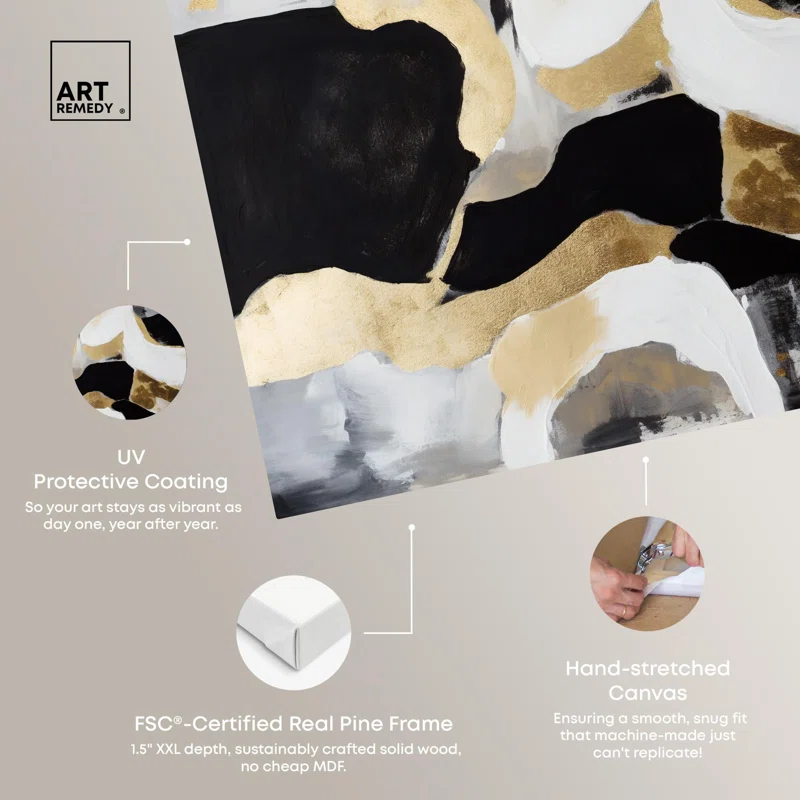 Art Remedy Intertwined CC Canvas Elegant Abstract Wall Art by Art Remedy