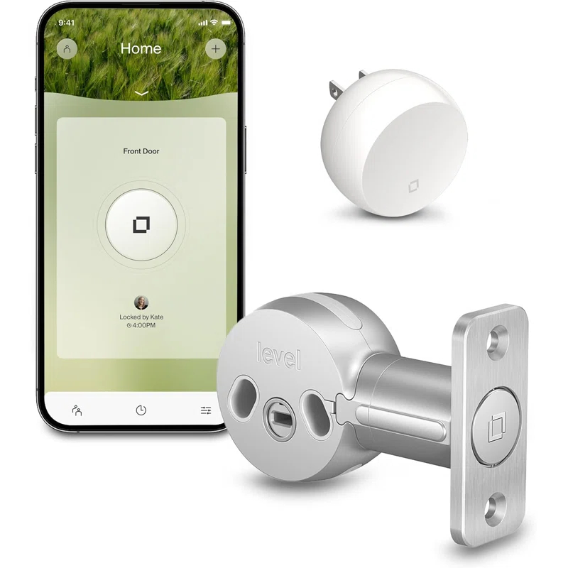 Level Level Bolt Connect Wi-Fi and Bluetooth Retrofit Smart Deadbolt with App, and Voice Assistant Access