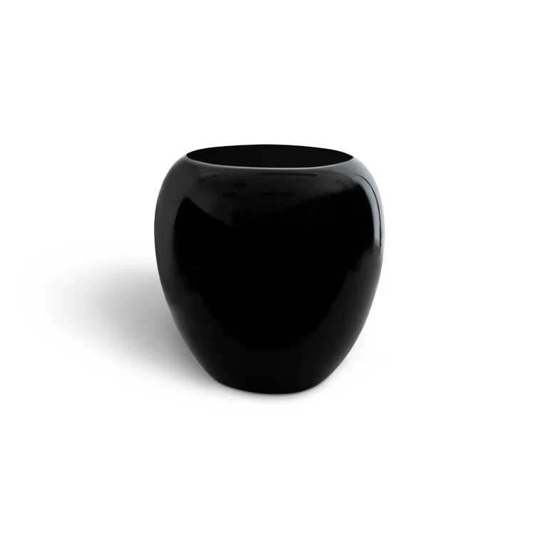 Phillips Collection River Stone Side Table, Gel Coat Black