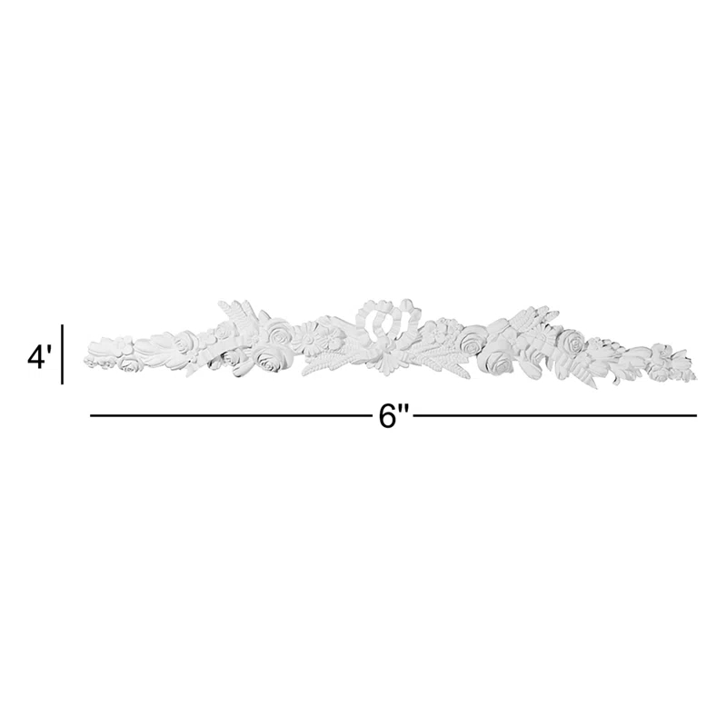 Viceroy 6'' H x 48'' W x 2.25'' D Urethane Onlay Scroll