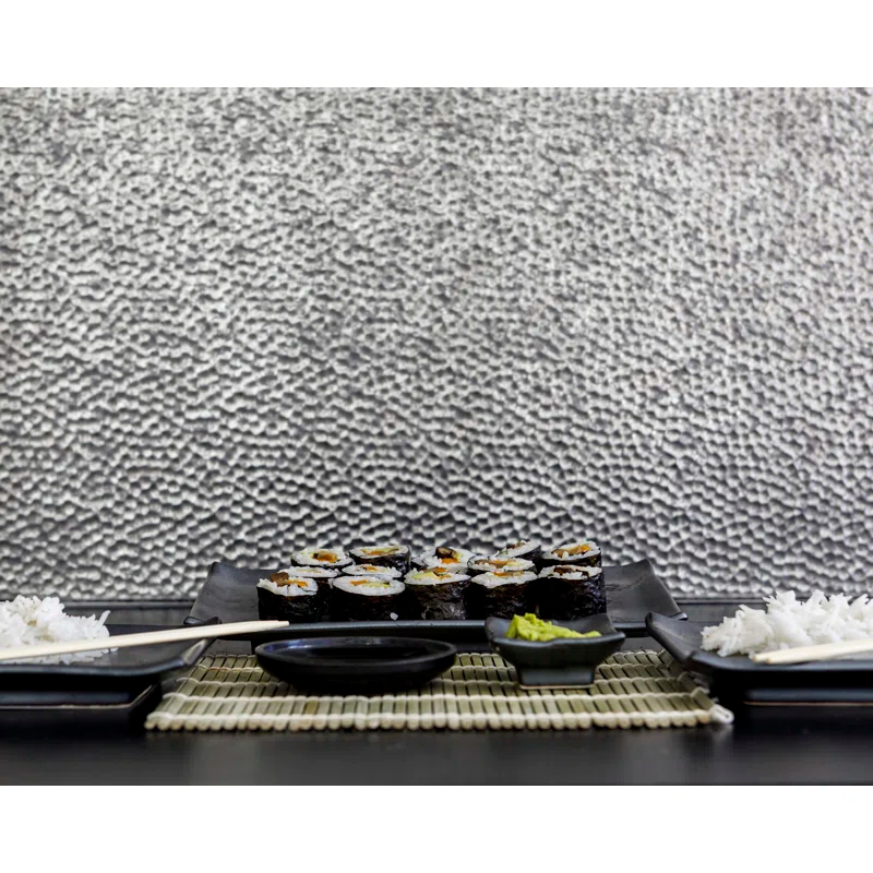 Innovera Decor by Palram Lamina 18.5" x 24.3" Vinyl Wall Paneling in Black