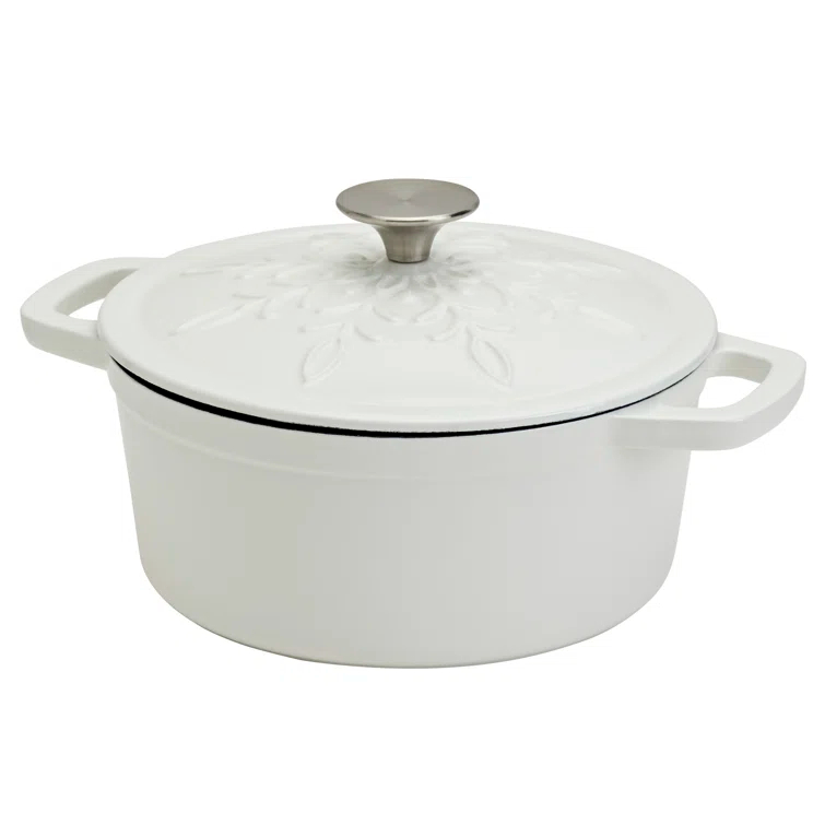 Smith and Clark Holiday Kitchen Smith And Clark 3qt. Enameled Cast Iron Round Dutch Oven