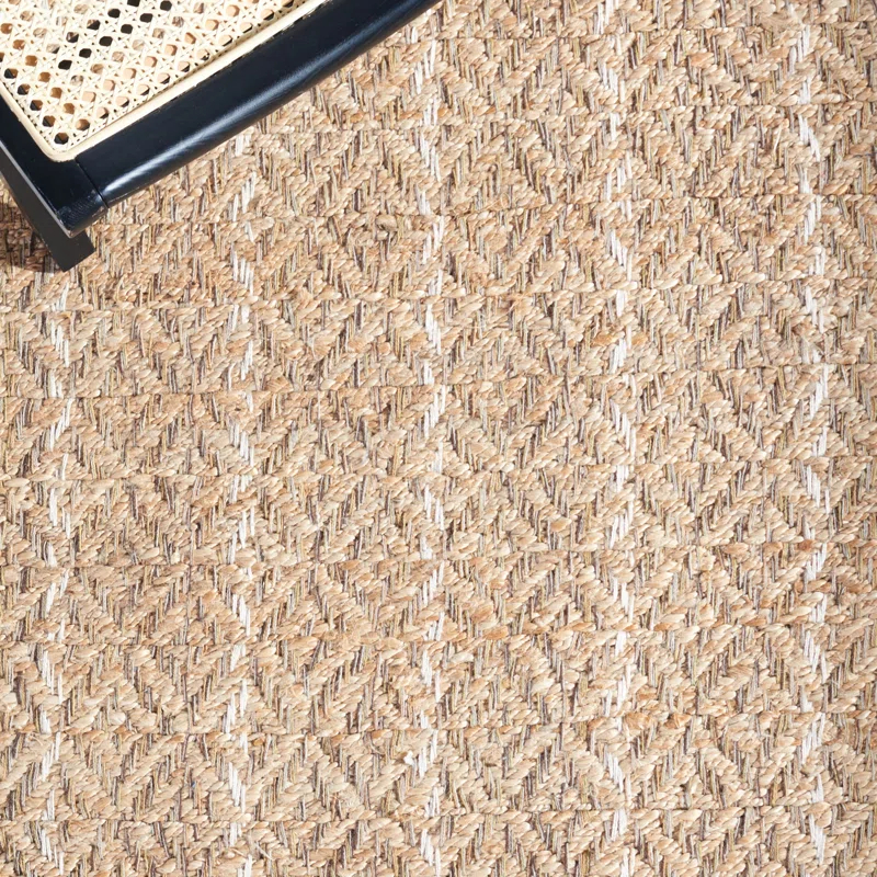 Union Rustic Abbie-J Hand Woven 0.8 Jute 0.2 Cotton Striped Rug