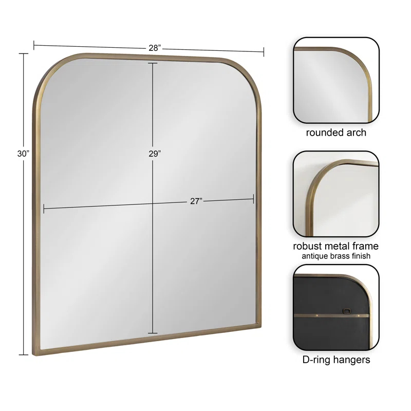 Sherman Metal Flat Wall Mirror