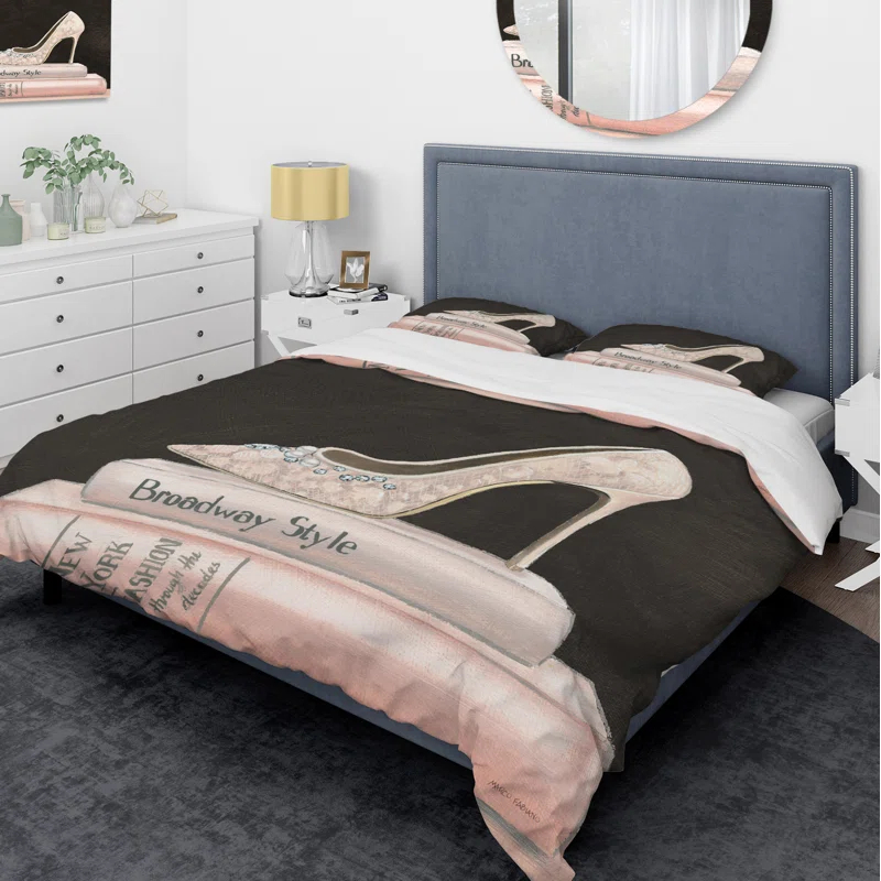 Pink Fashion & Glam high heels II - Posh & Luxe Duvet Cover Set - Microfiber Polyester