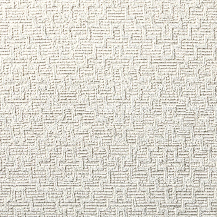 Town & Country Living TOWN & COUNTRY LUXE Tretta Modern Geo Area Rug with Plush High-Low Texture, Ivory
