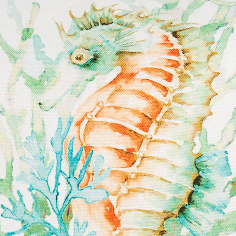 C&F Home Chandler Colorful Seahorse Printed Throw Pillow