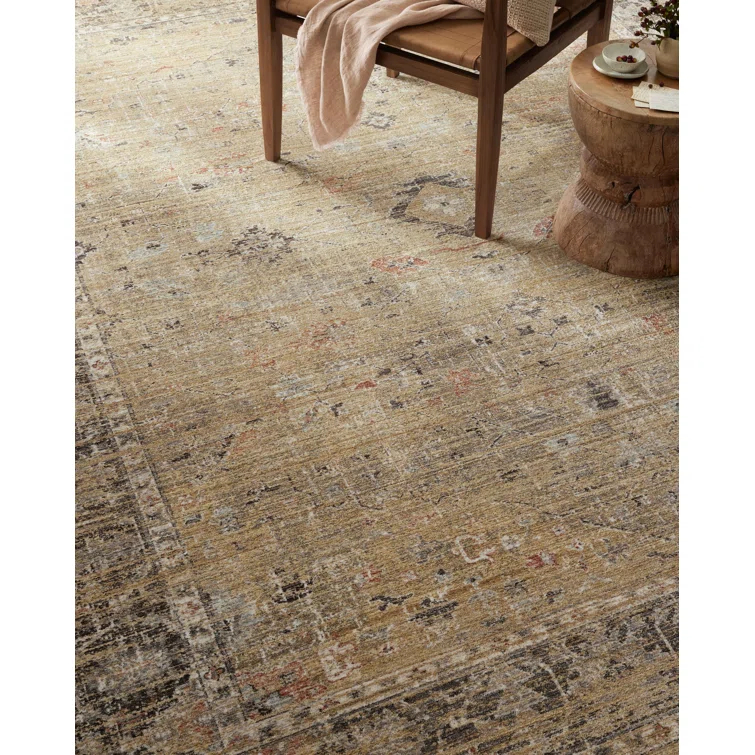 Magnolia Home by Joanna Gaines x Loloi Magnolia Home By Joanna Gaines X Loloi Millie Gold / Charcoal Area Rug