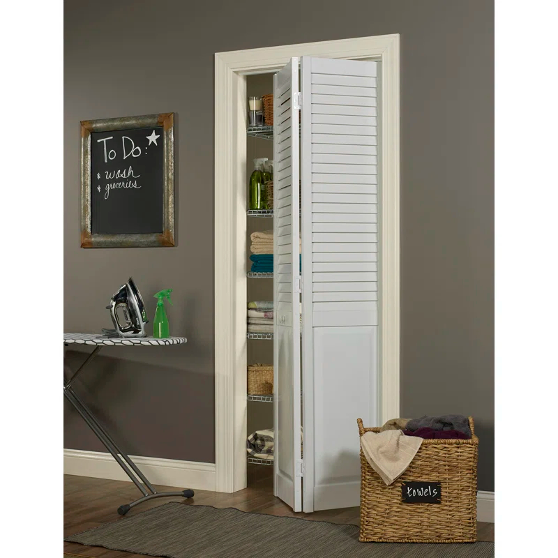 LTL Home Products 80'' Hollow Louvered Bi-Fold Door