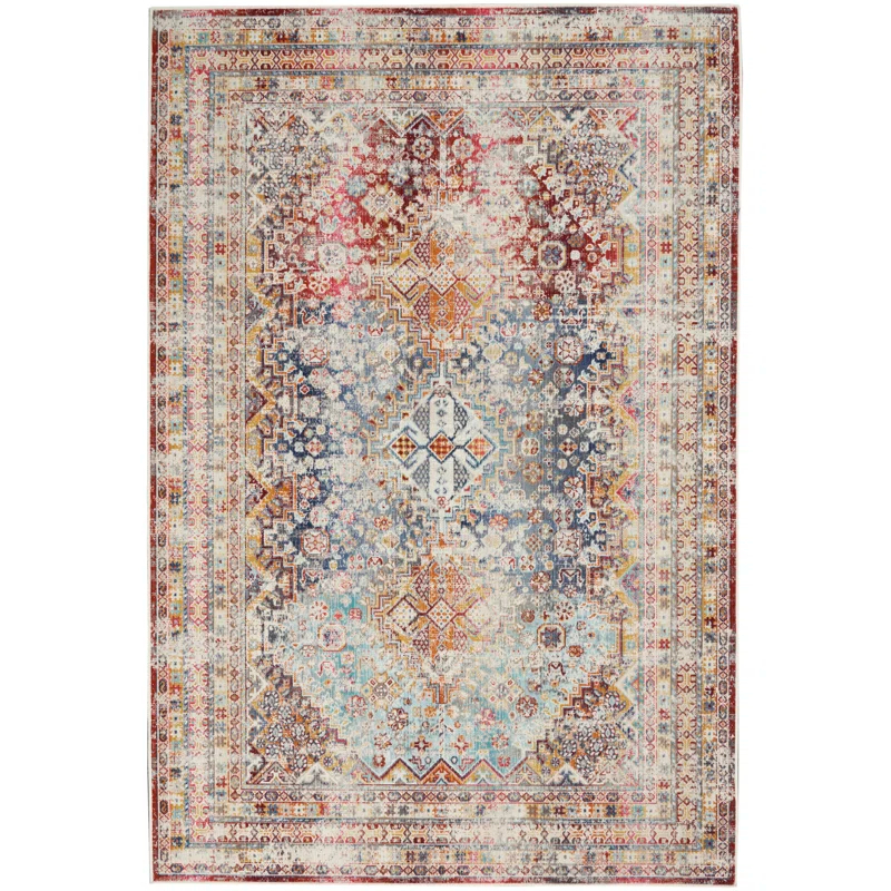 Kelly Clarkson Home Kinsley Oriental Ivory/Navy/Rust Area Rug